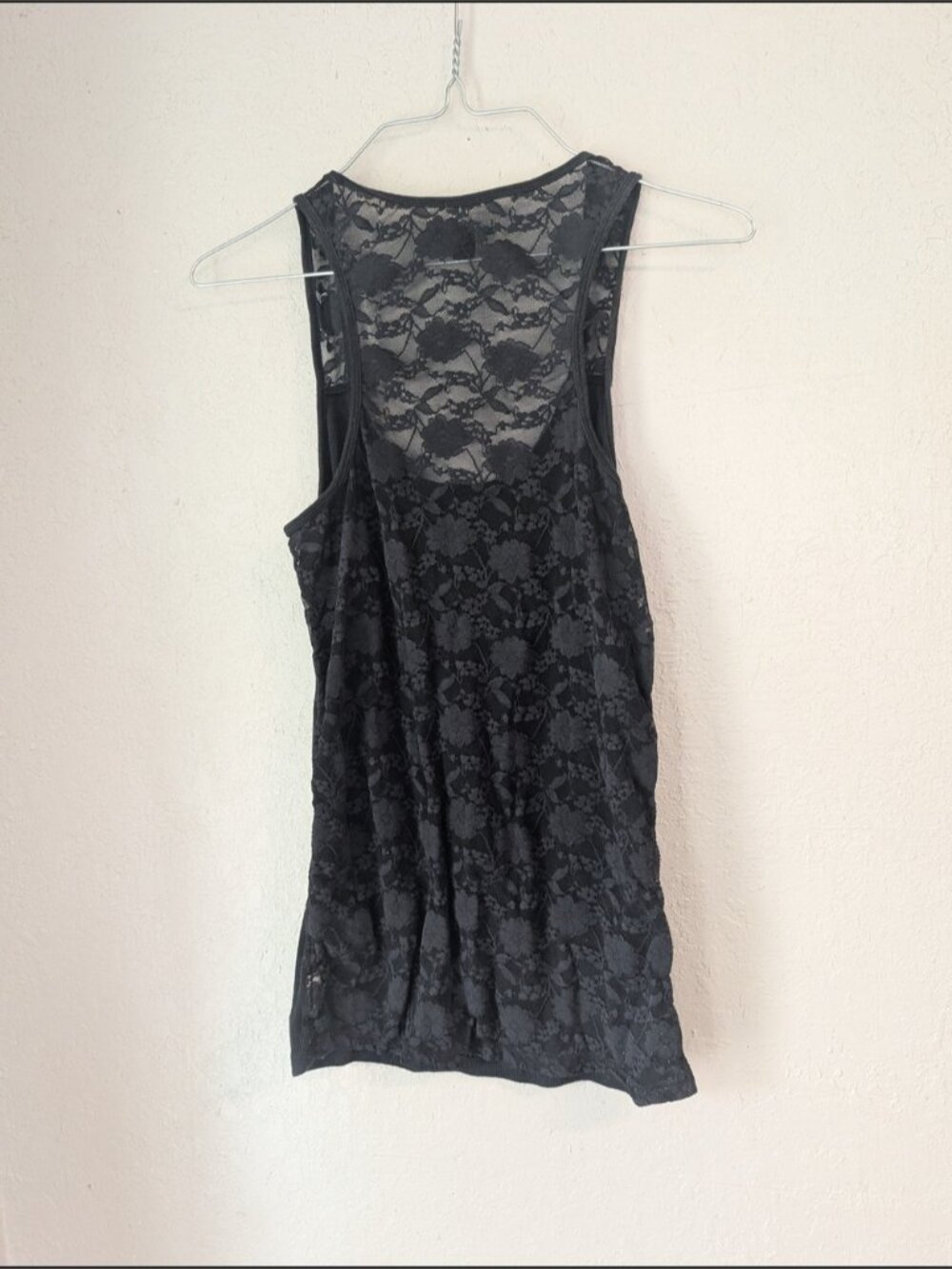 Black Lace-Back Tank Top - Picture 2 of 2